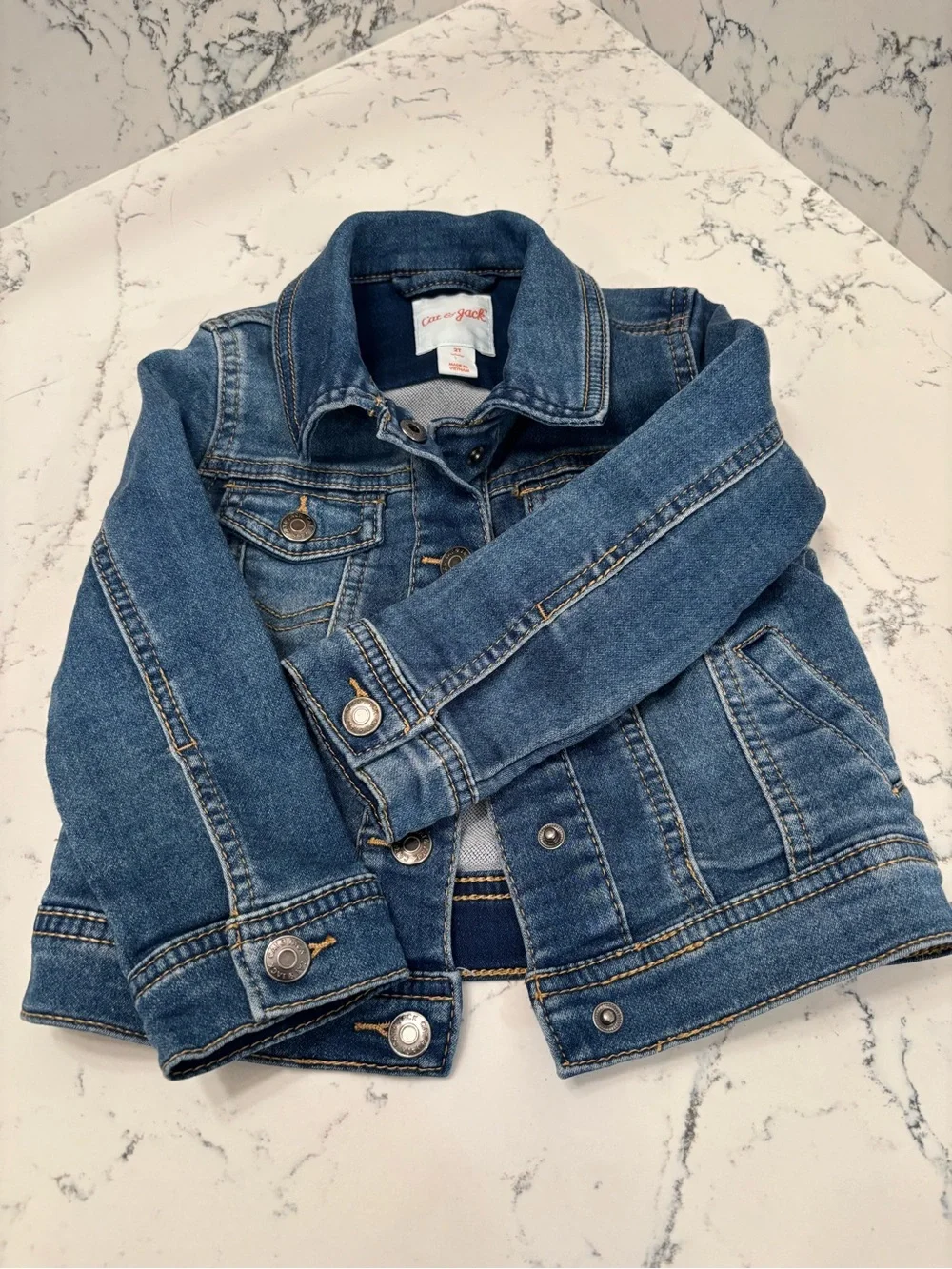 Cat & Jack Classic Blue Denim Jacket for Kids - 2T